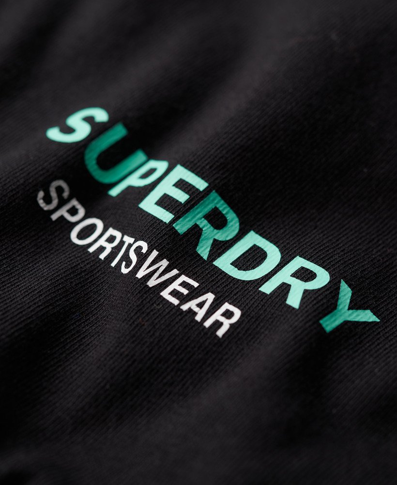 luźny top sportowy w kolorze czarnym