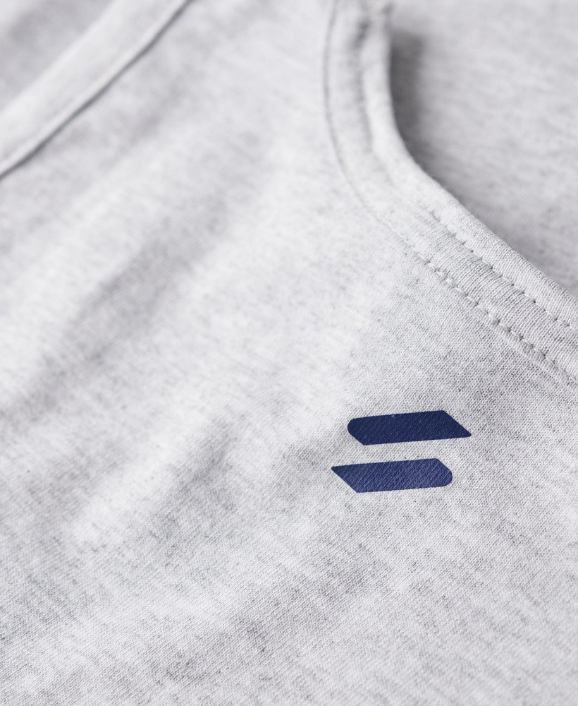 sportowy luźny top bez rękawów w kolorze cadet grey marl
