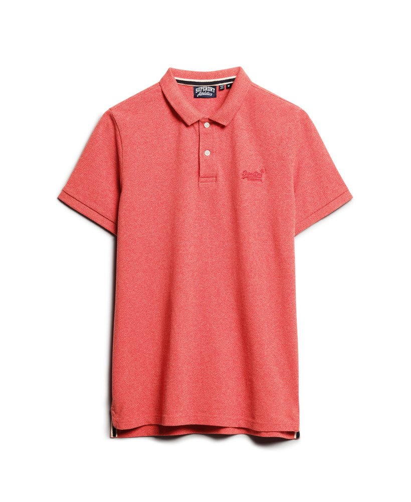 klasyczna koszulka polo pique w kolorze hibiskusowo-czerwonym