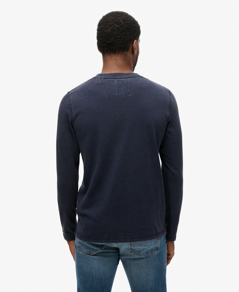 klasyczny sportowy top z długim rękawem w kolorze rich navy