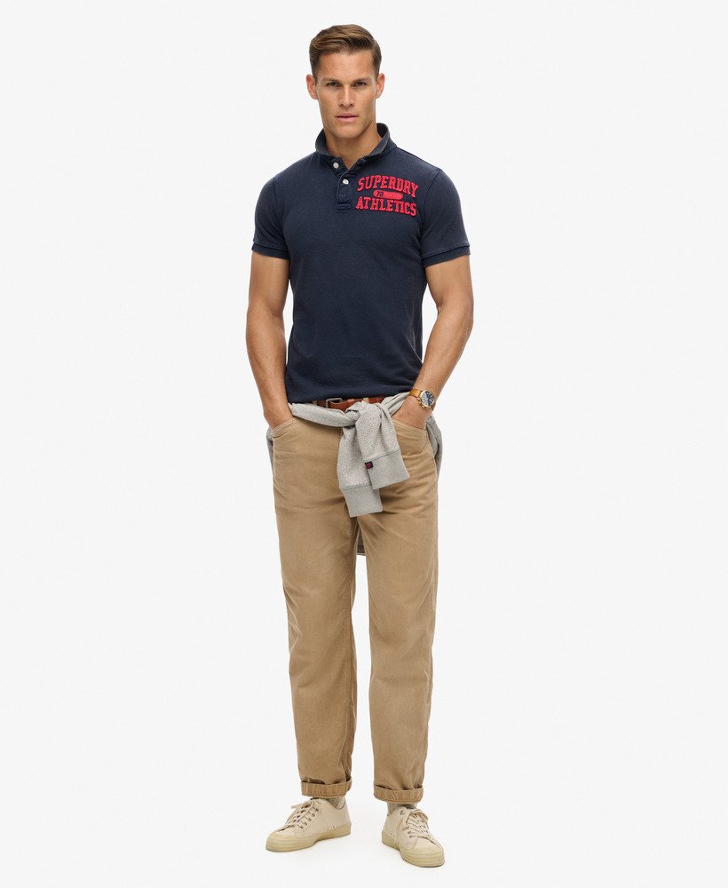 koszulka polo w stylu vintage w kolorze rich navy