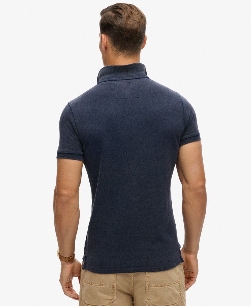 koszulka polo w stylu vintage w kolorze rich navy
