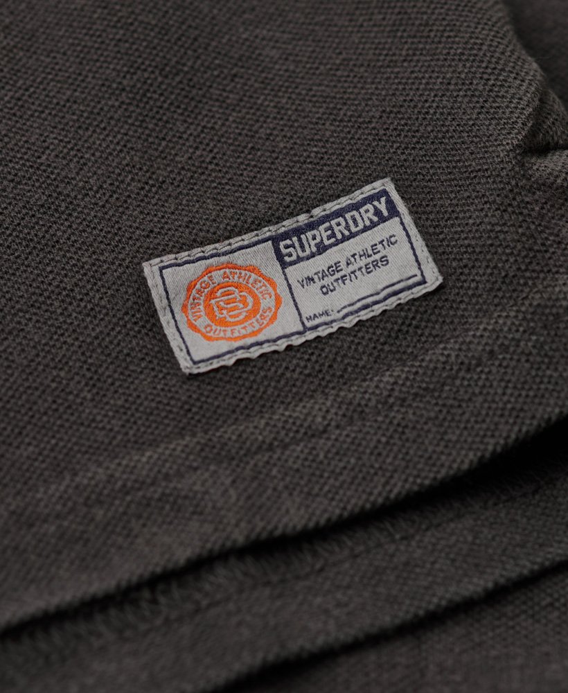 koszulka polo w stylu vintage w kolorze spranej czerni