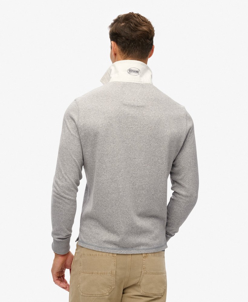 bluza sportowa do rugby w kolorze vintage w kolorze jasnoszarym melanżowym