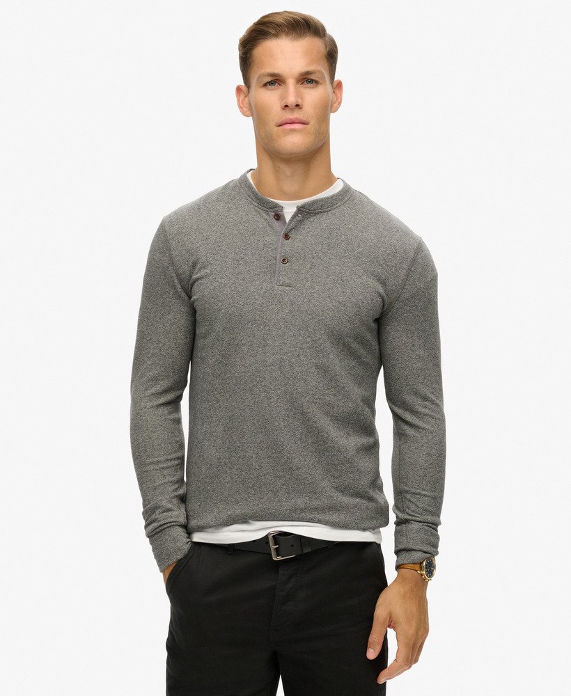 sklep kupiecki - top w stylu grandad w kolorze heritage dark grey grindle