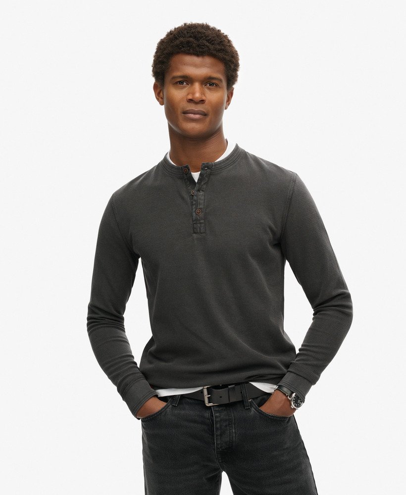teksturowany top w stylu vintage w kolorze spranej czerni