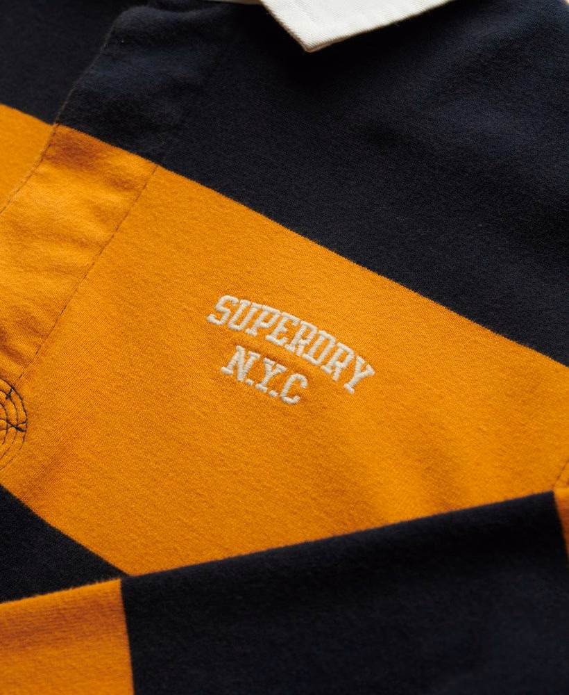 Klasyczny sportowy top w paski do rugby