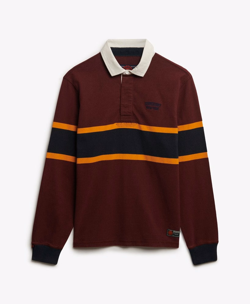 Klasyczny sportowy top w paski do rugby