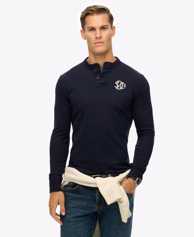 Klasyczny sportowy top Henley