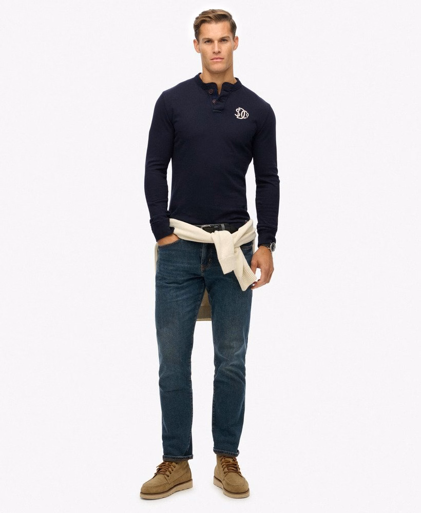 Klasyczny sportowy top Henley