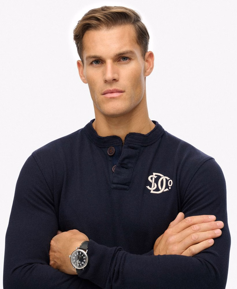 Klasyczny sportowy top Henley