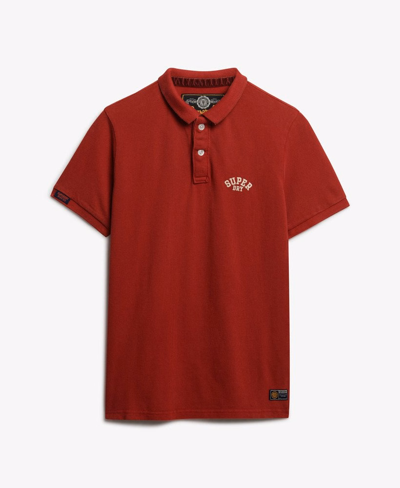 Koszulka polo w stylu vintage z haftem sportowym