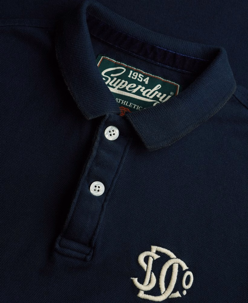 Koszulka polo w stylu vintage z haftem sportowym