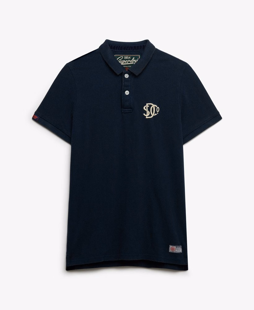 Koszulka polo w stylu vintage z haftem sportowym