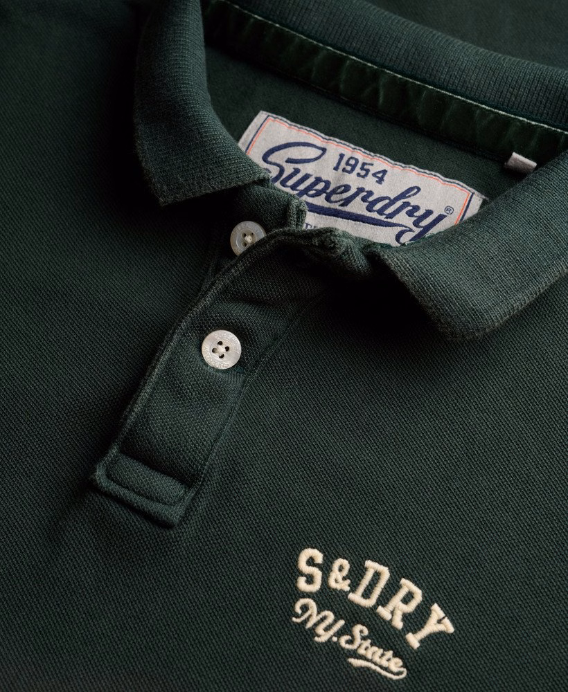 Koszulka polo w stylu vintage z haftem sportowym