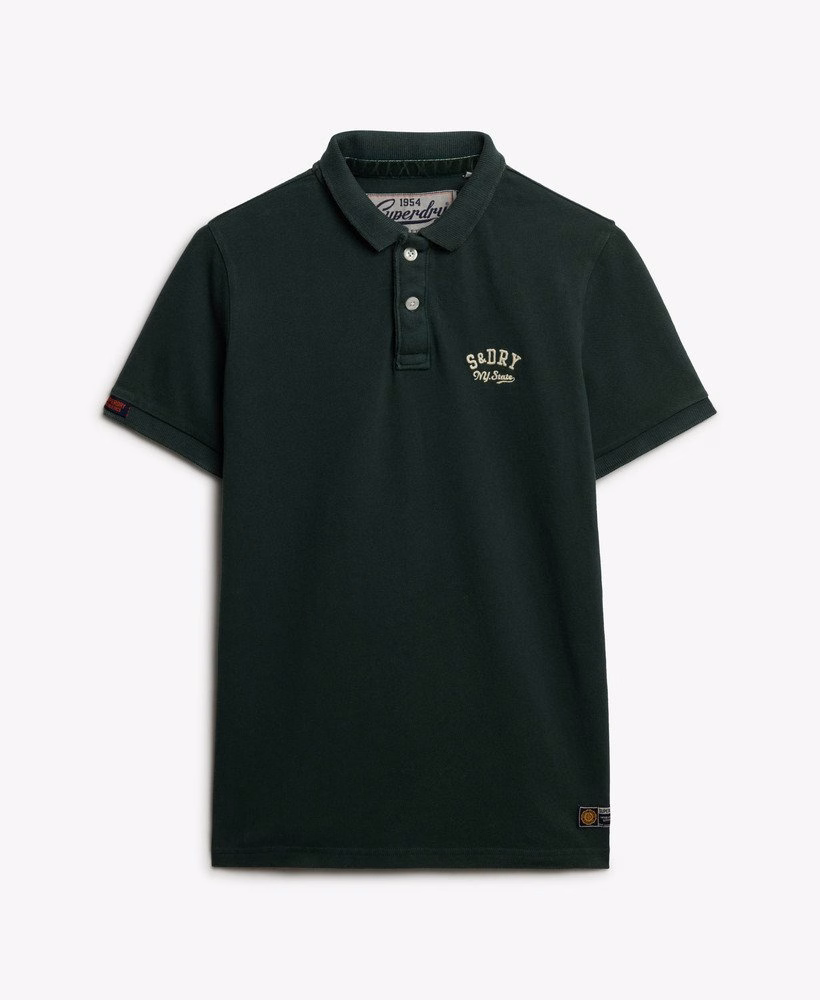 Koszulka polo w stylu vintage z haftem sportowym