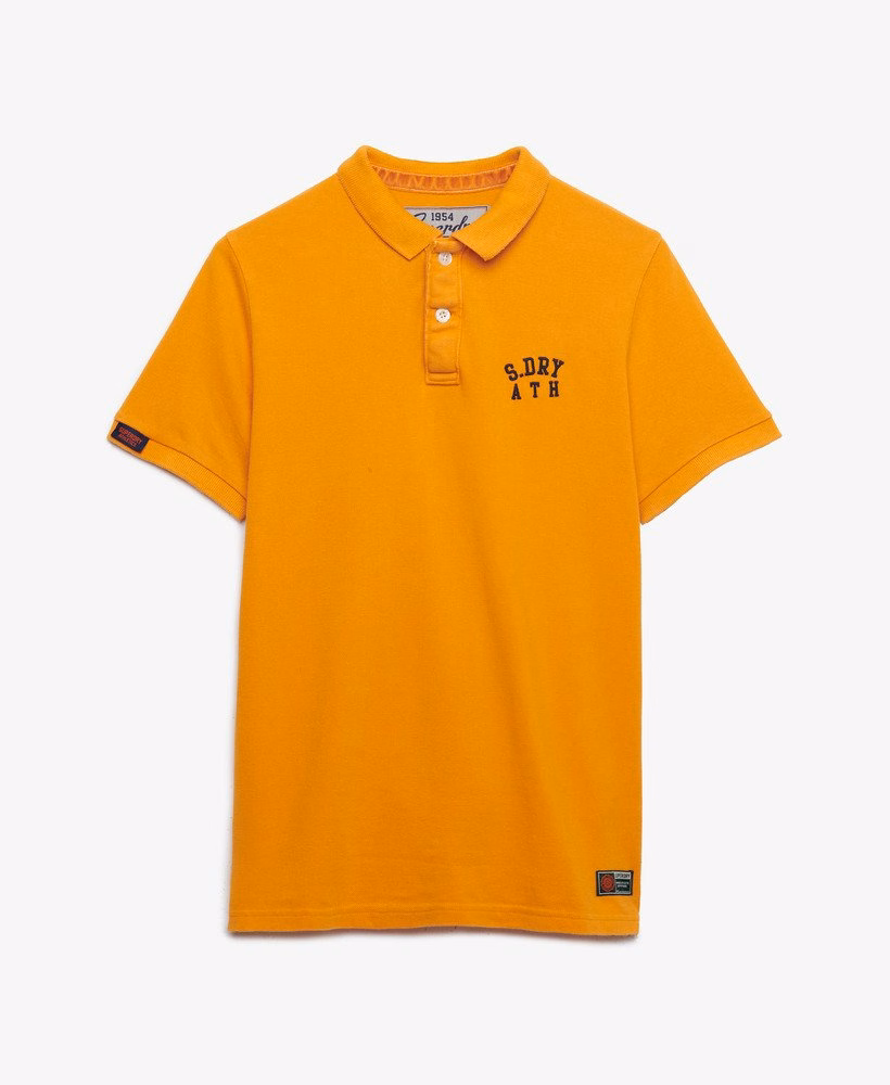 Koszulka polo w stylu vintage z haftem sportowym