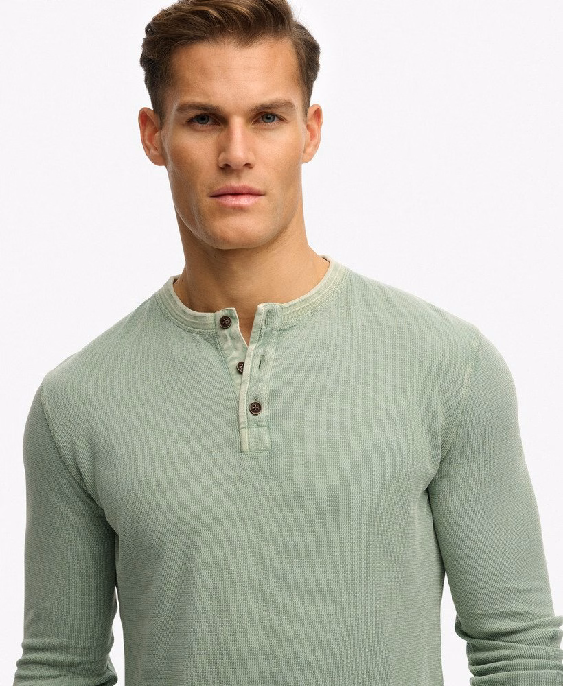 Lekki, teksturowany top Henley