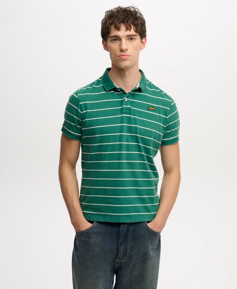Koszulka polo w paski vintage