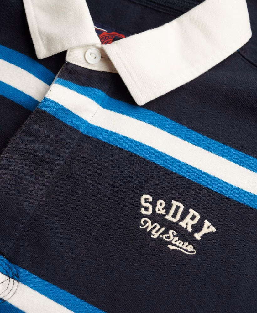 Klasyczny sportowy top w paski do rugby