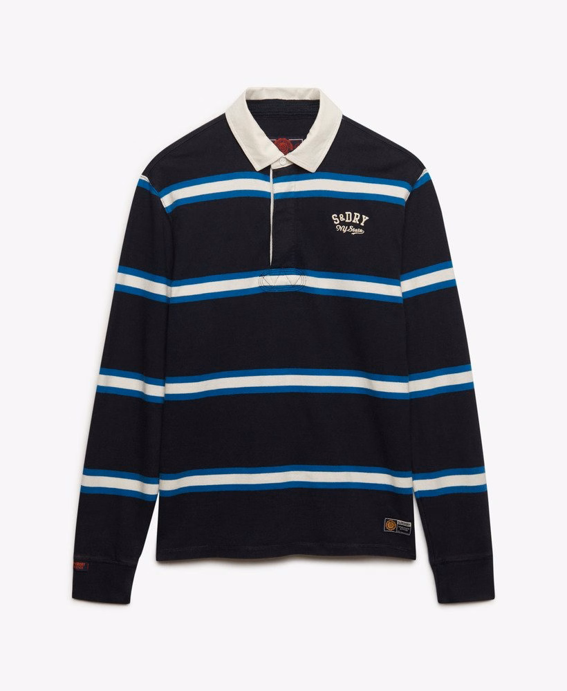 Klasyczny sportowy top w paski do rugby