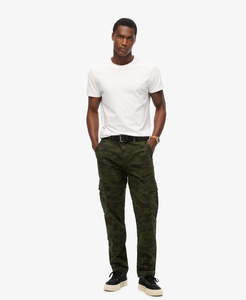 spodnie cargo z organicznej bawełny w kolorze overdyed camo