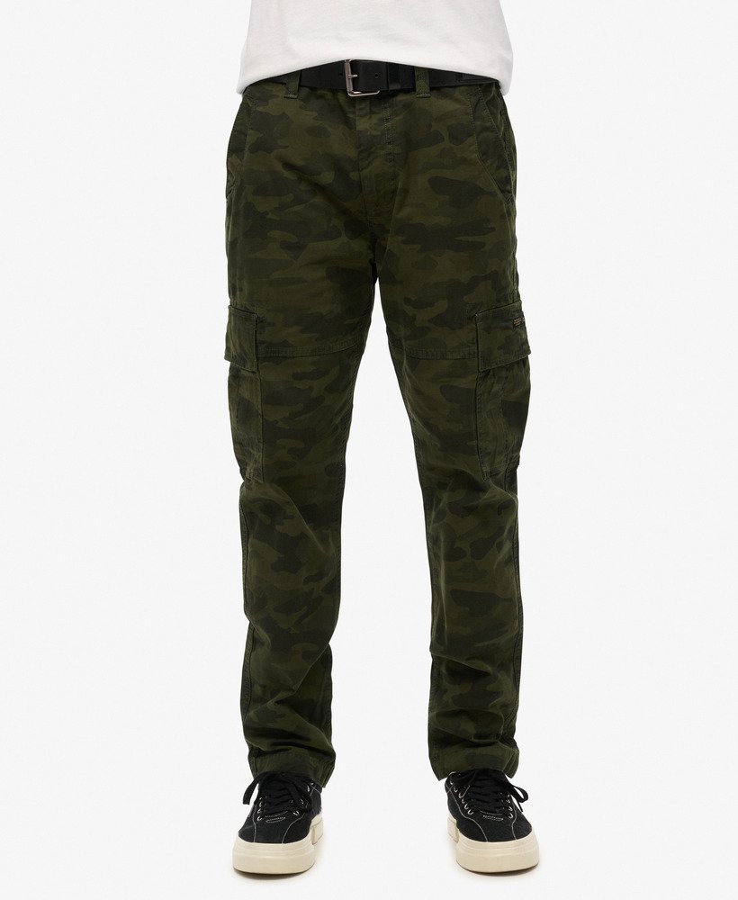 spodnie cargo z organicznej bawełny w kolorze overdyed camo