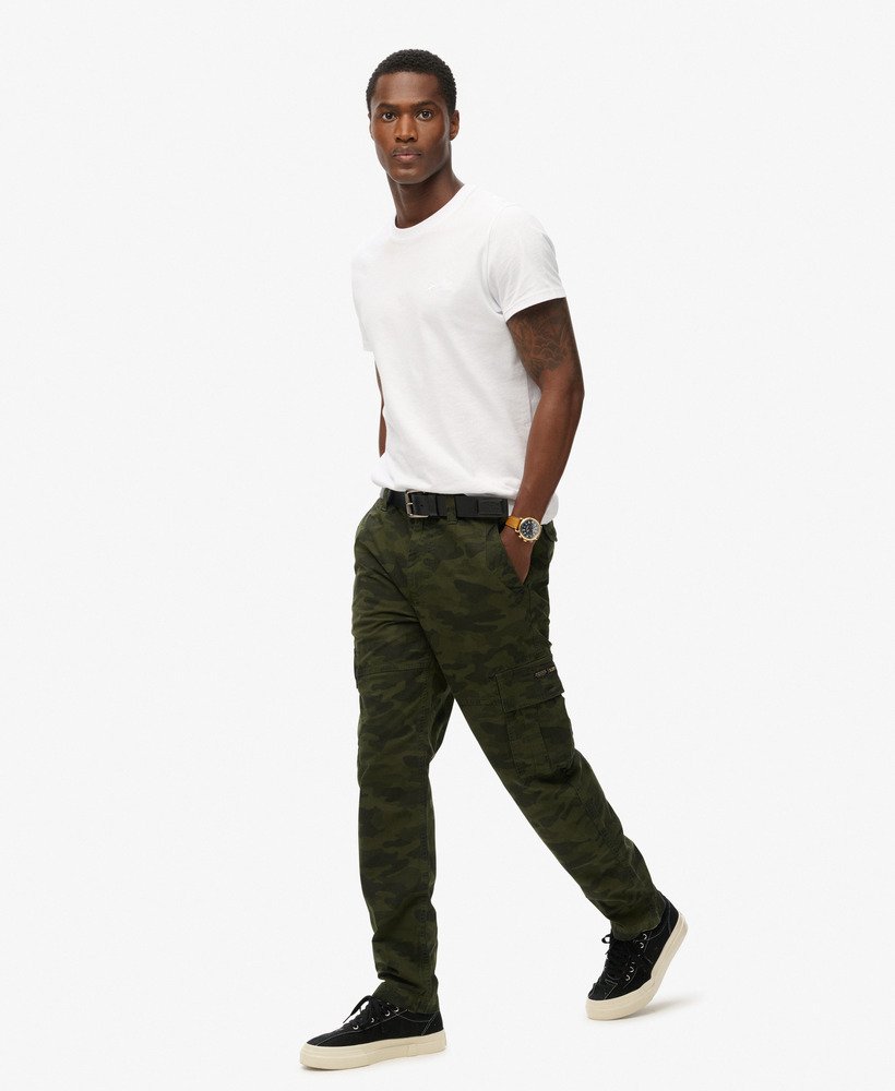 spodnie cargo z organicznej bawełny w kolorze overdyed camo