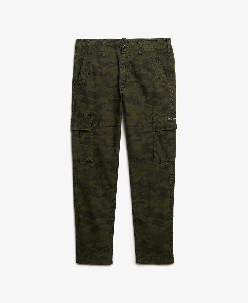 spodnie cargo z organicznej bawełny w kolorze overdyed camo