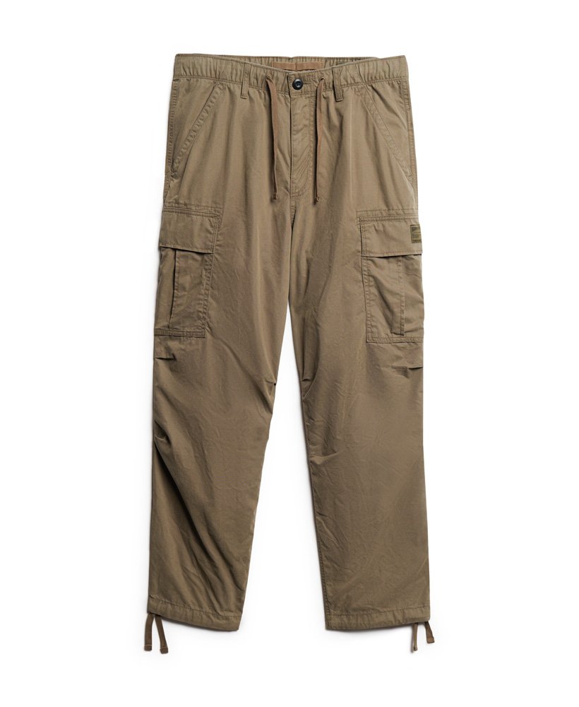 spodnie cargo vintage z organicznej bawełny w kolorze ciemnego khaki