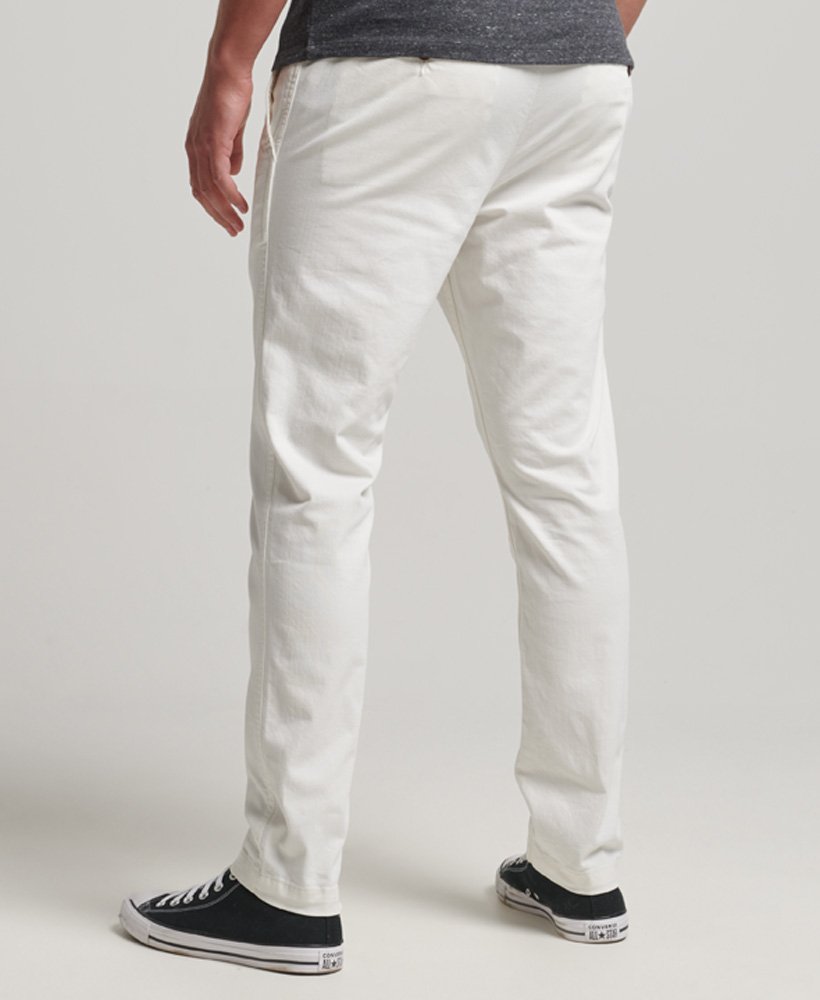 spodnie chino slim fit w kolorze ecru