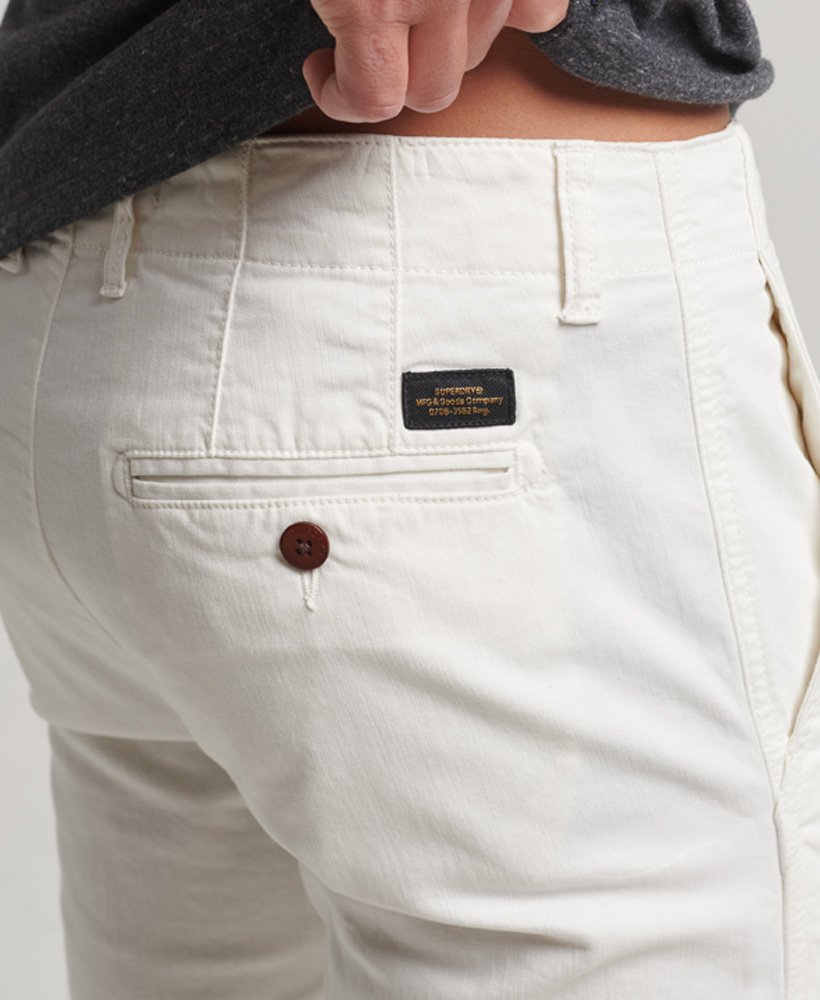 spodnie chino slim fit w kolorze ecru