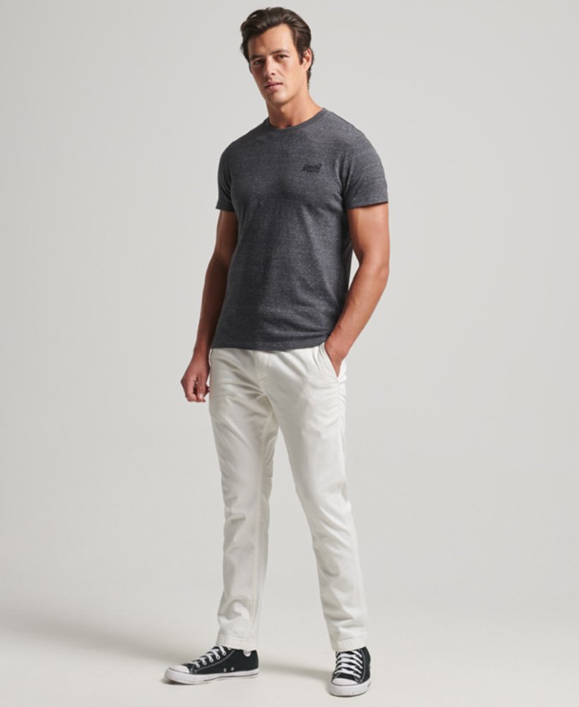 spodnie chino slim fit w kolorze ecru
