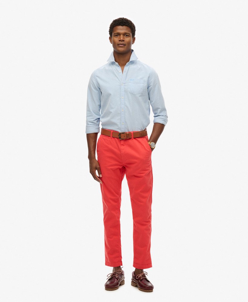 spodnie chino slim fit w kolorze cayenne pink