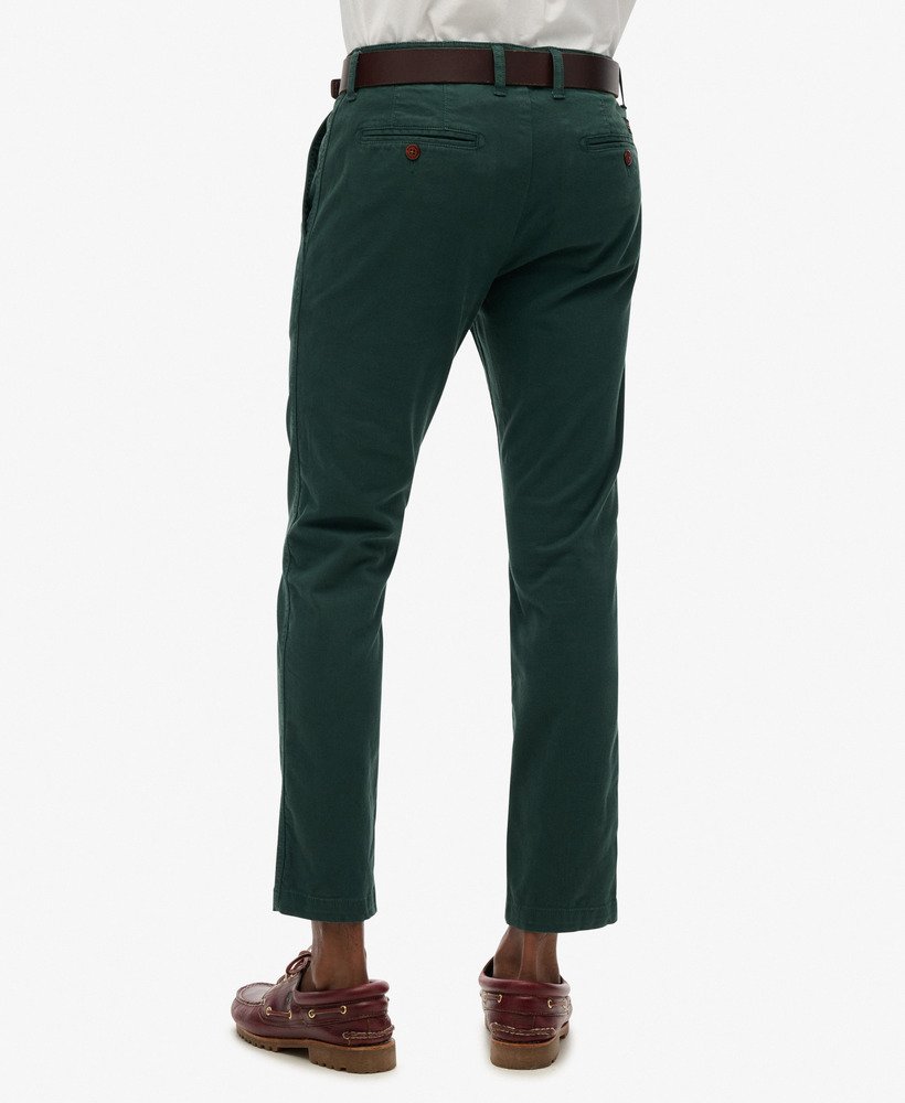 spodnie chino slim fit w kolorze ciemnozielonej sosny