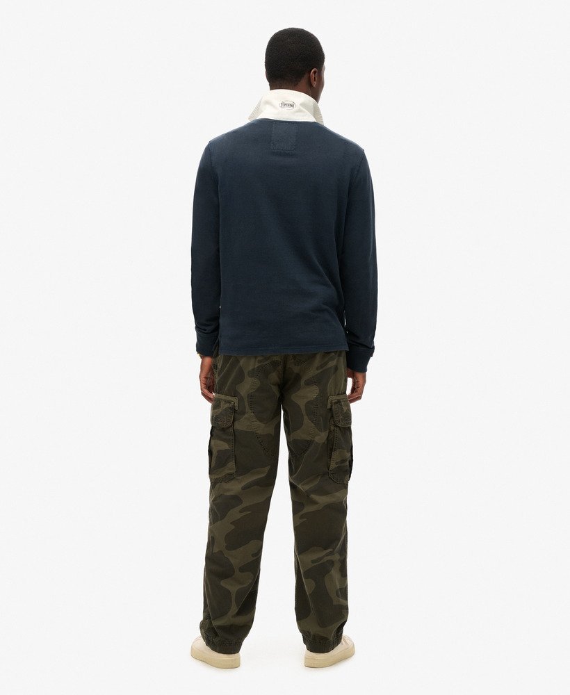 spodnie baggy parachute w kolorze telo olive camo