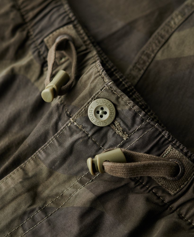 spodnie baggy parachute w kolorze telo olive camo