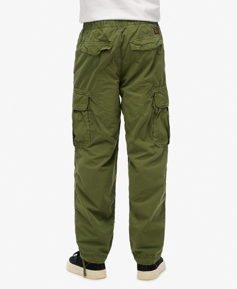spodnie baggy parachute w kolorze leśnej oliwki