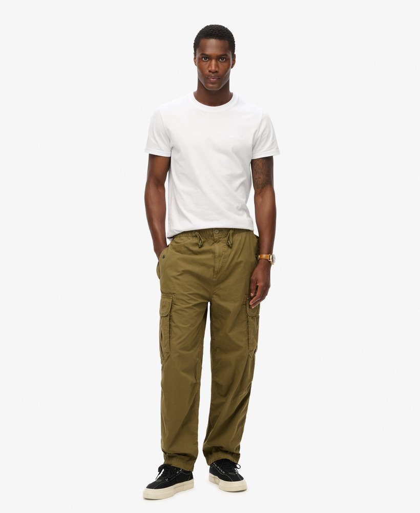 spodnie baggy parachute w kolorze burnt olive