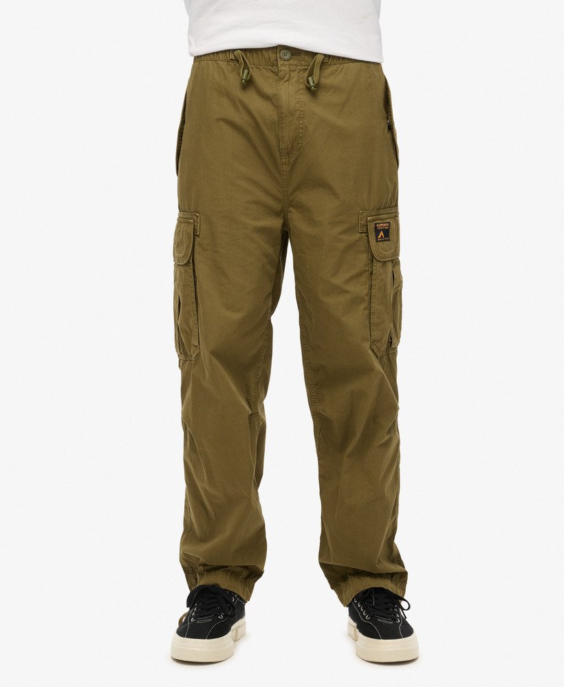 spodnie baggy parachute w kolorze burnt olive