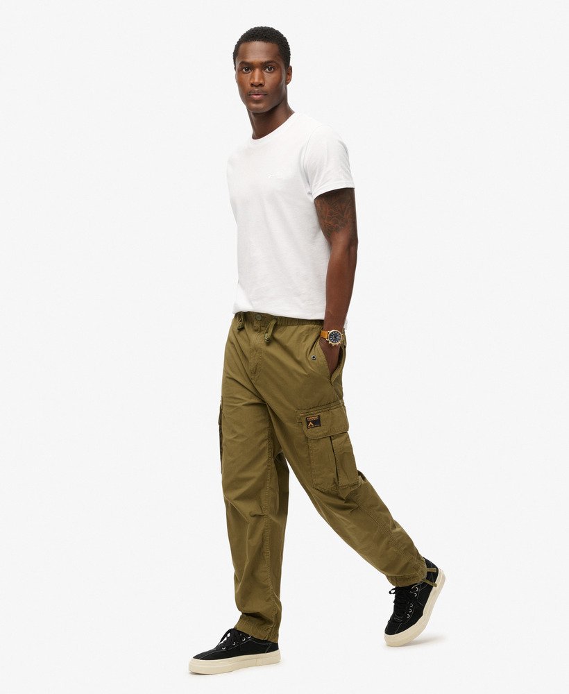 spodnie baggy parachute w kolorze burnt olive