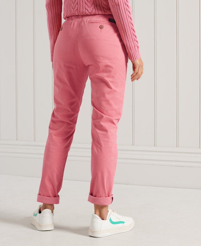 spodnie chino slim w kolorze różowym skate