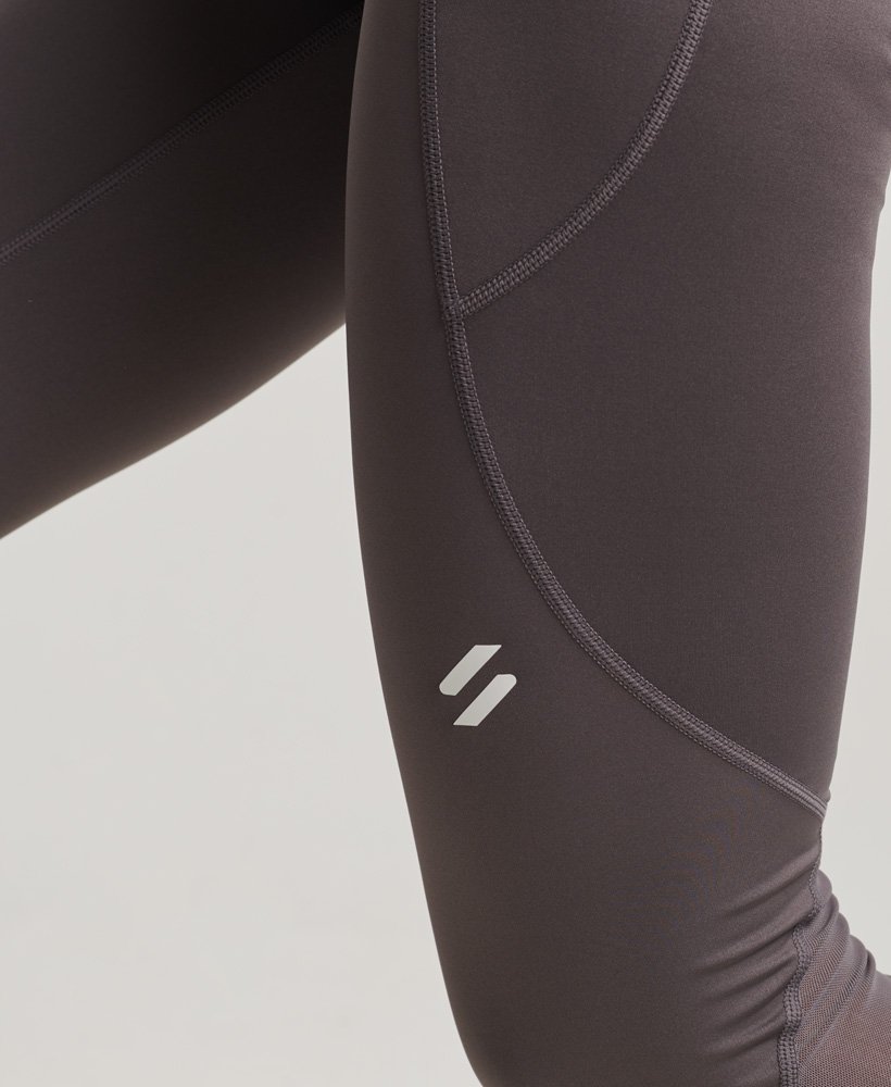 leginsy active mesh o pełnej długości obcisłe w kolorze rock dark grey