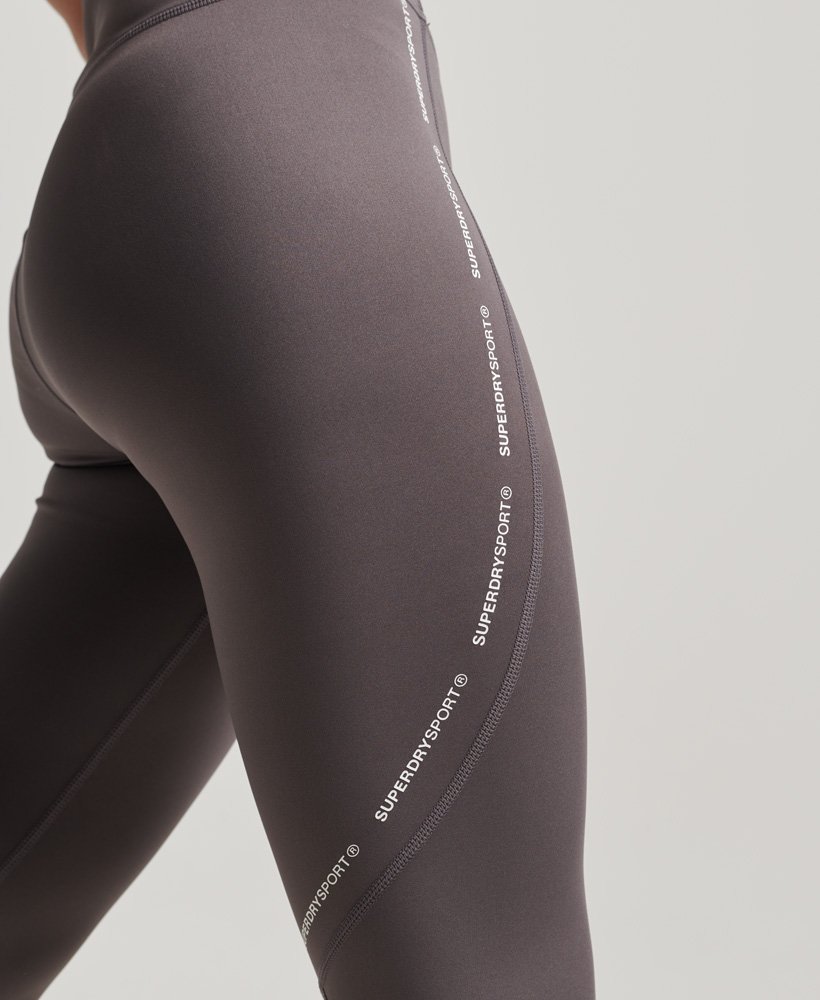leginsy active mesh o pełnej długości obcisłe w kolorze rock dark grey