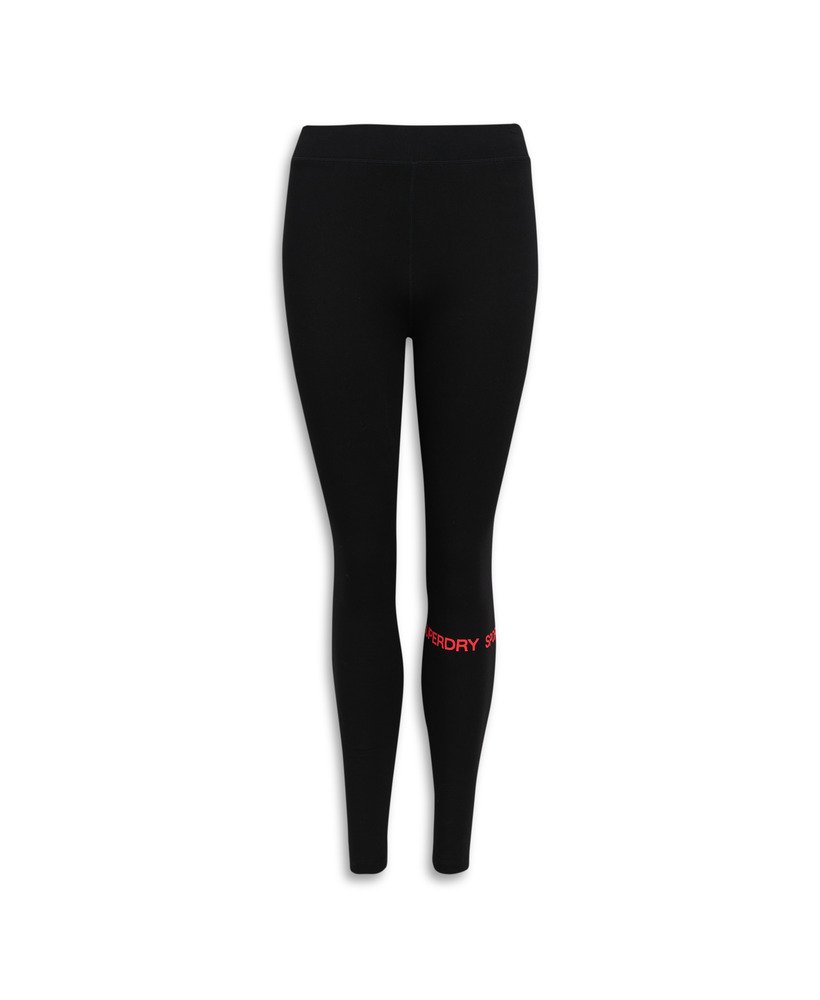 leginsy sportowe z wysokim stanem w kolorze czarnymhyper fire pink