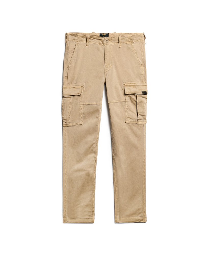 spodnie cargo o średnim stanie i dopasowanym kroju w kolorze stonewash taupe brown