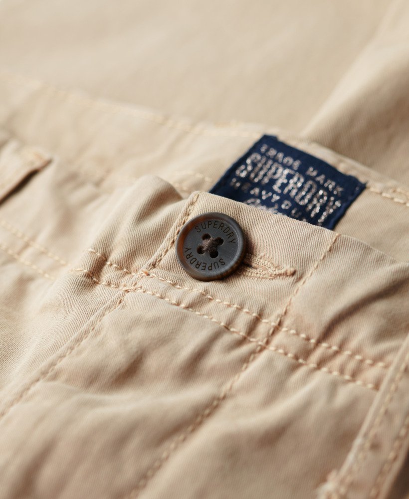 spodnie chino ze średnim stanem w kolorze stonewash taupe brown