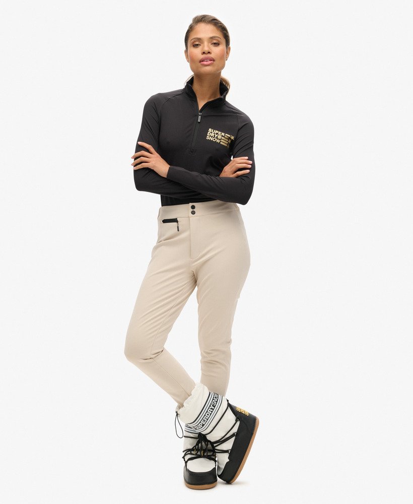 spodnie narciarskie ski luxe legging w kolorze złamanej szarości