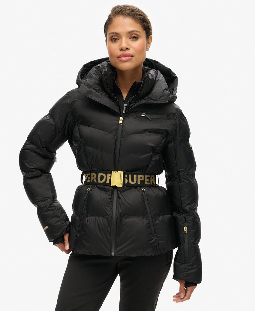kurtka puchowa ski luxe w kolorze czarnym