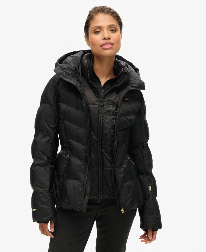 kurtka puchowa ski luxe w kolorze czarnym